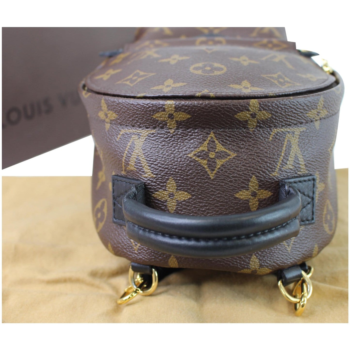 LOUIS VUITTON Palm Springs Mini Monogram Canvas Backpack Brown