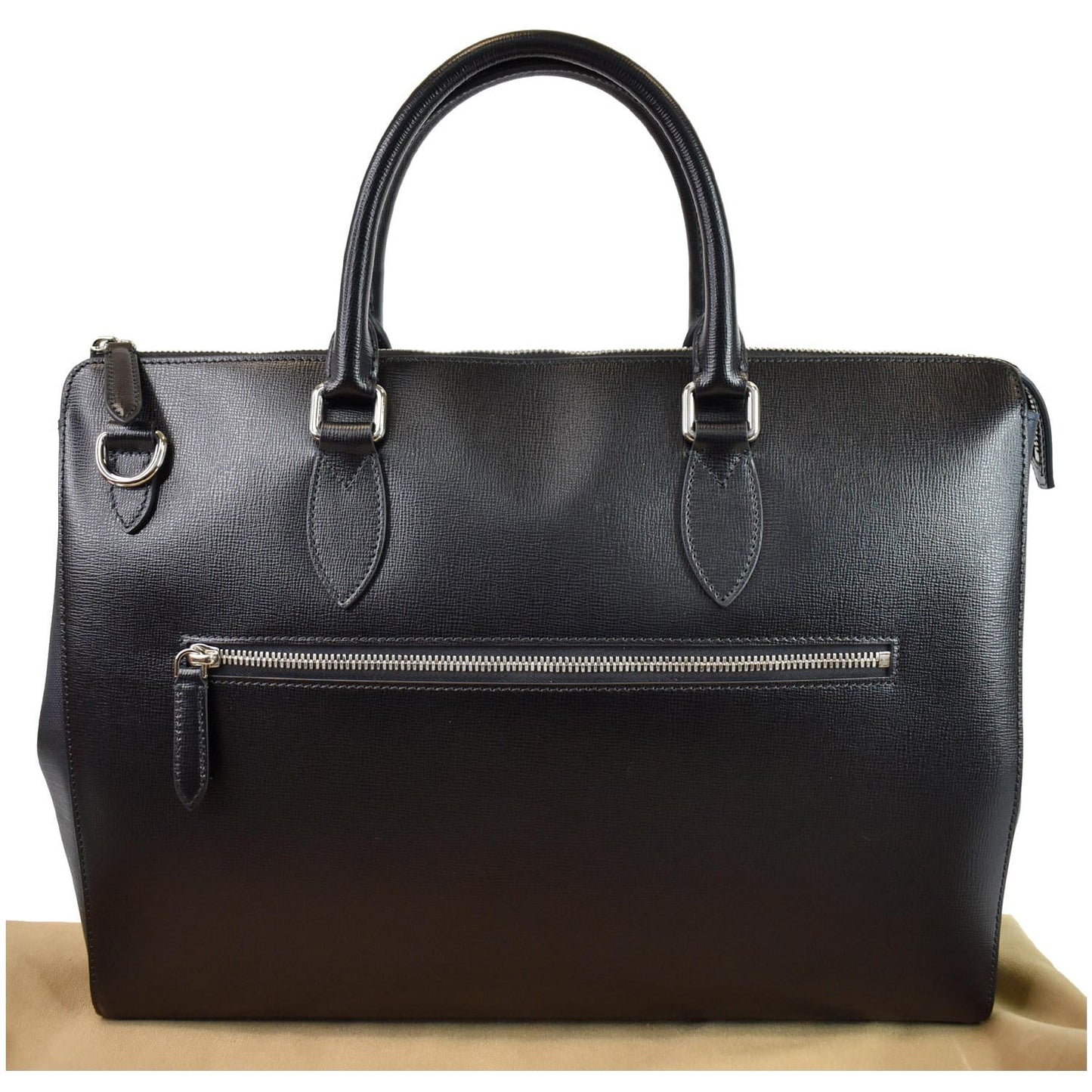 BURBERRY Large London Business Briefcase Messenger Bag Black