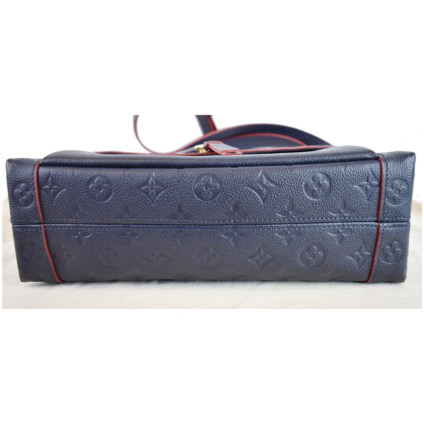 LOUIS VUITTON Blanche MM Empreinte Leather Shoulder Bag Marine