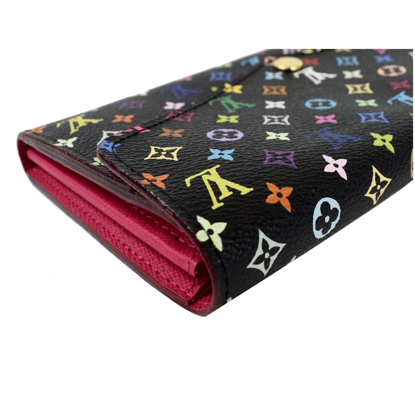 LOUIS VUITTON Sarah NM Multicolor Monogram Wallet Black