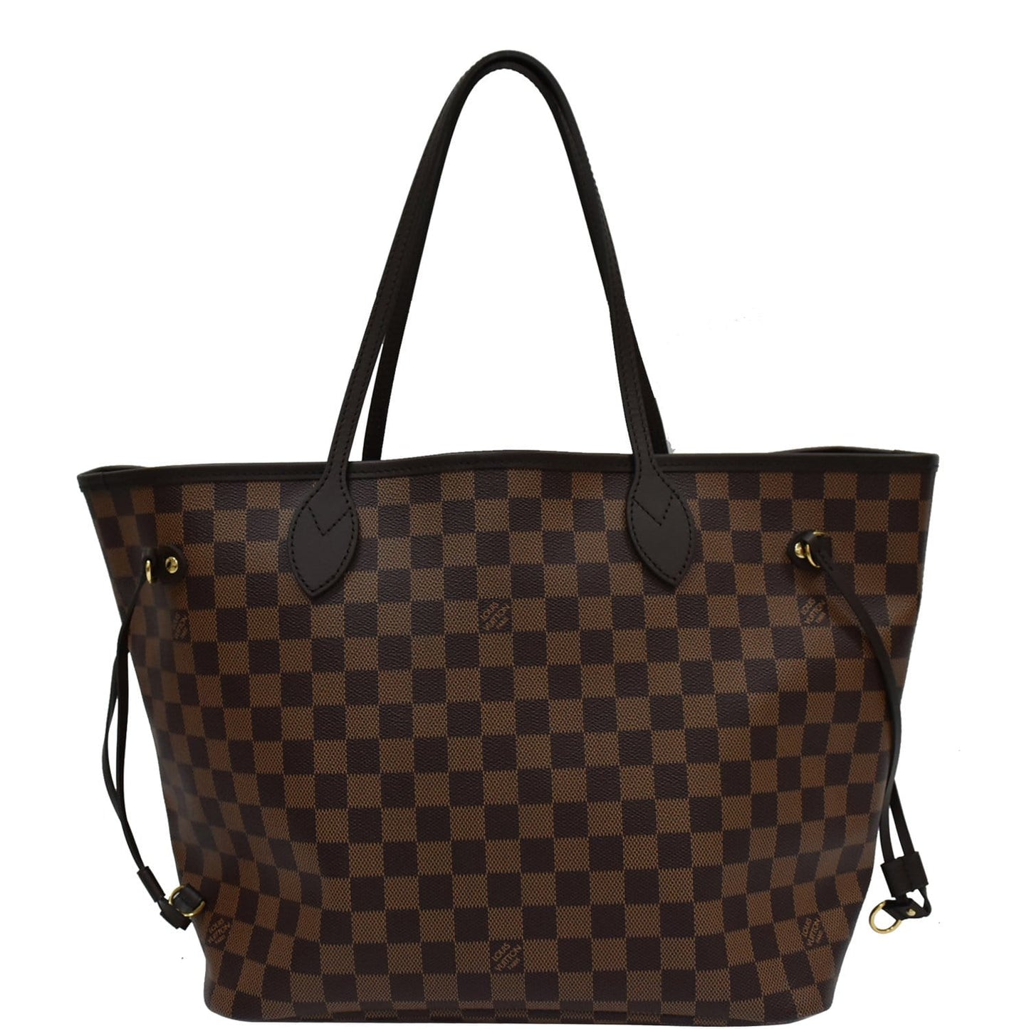 LOUIS VUITTON Neverfull MM Damier Ebene Brown Tote Bag Brown