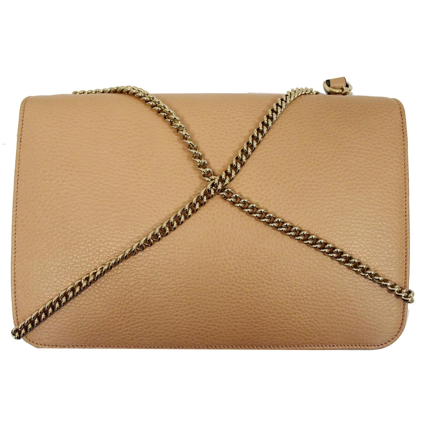 GUCCI Interlocking GG Calfskin Leather Shoulder Bag Brown 510303