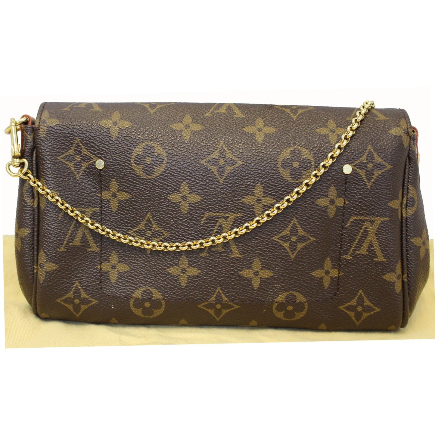 LOUIS VUITTON Favorite PM Monogram Canvas Crossbody Bag Brown