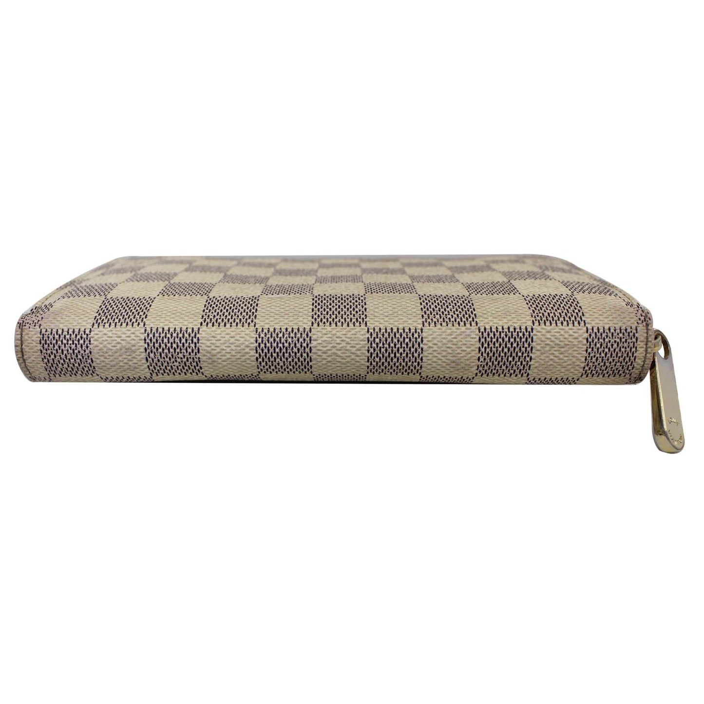 LOUIS VUITTON Zippy Damier Azur Long Wallet White