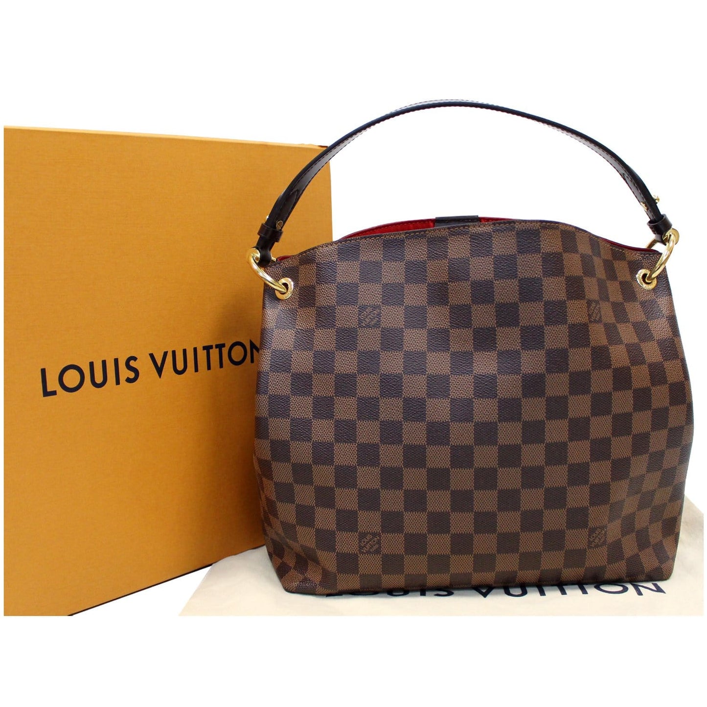 LOUIS VUITTON Graceful PM Damier Ebene Shoulder Bag Brown