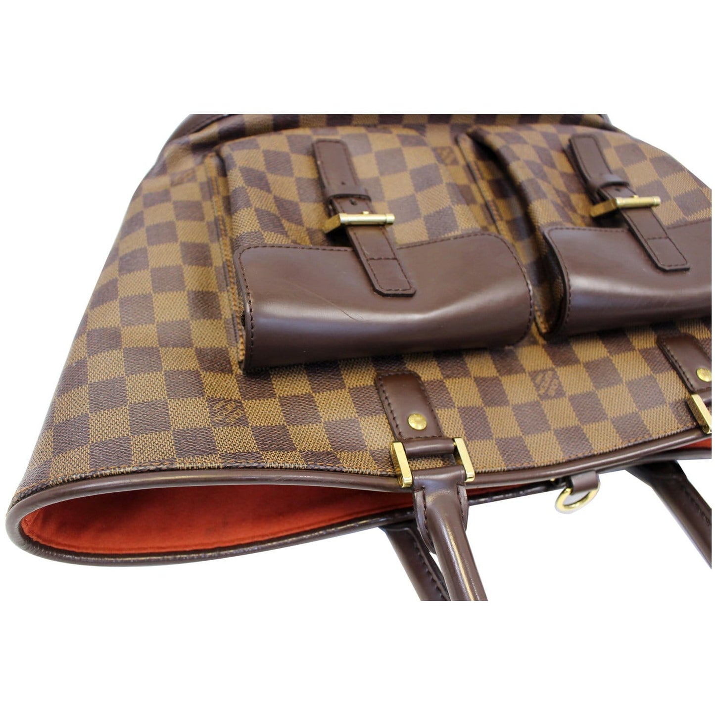 LOUIS VUITTON Manosque GM Damier Ebene Shoulder Bag Brown