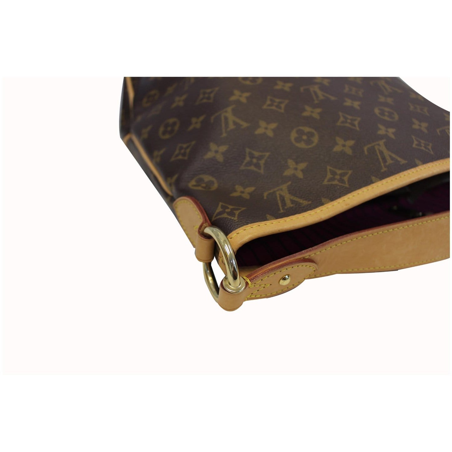 LOUIS VUITTON Delightful MM NM Monogram Canvas Tote Shoulder Bag Brown