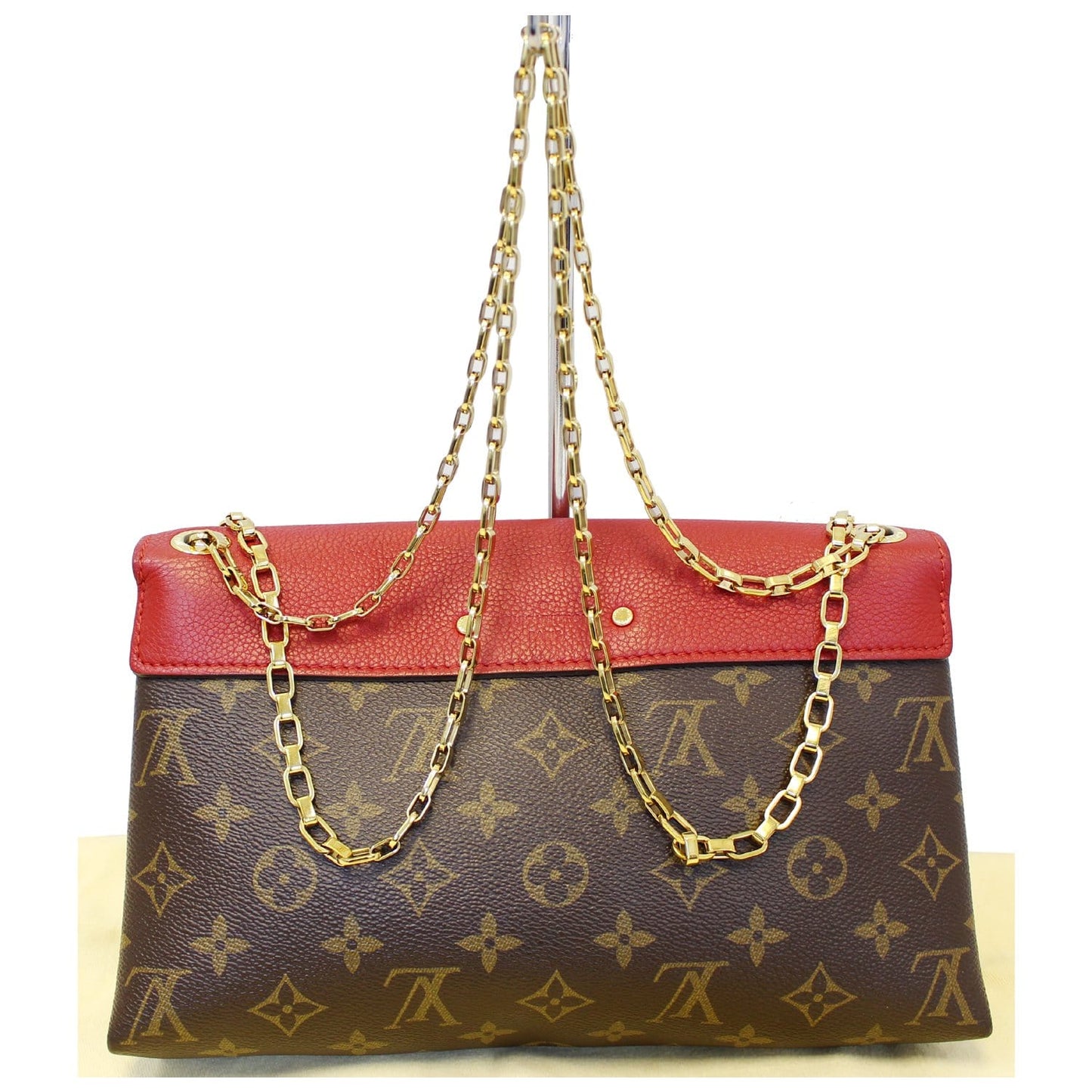LOUIS VUITTON Monogram Canvas Pallas Chain Crossbody Bag Cherry