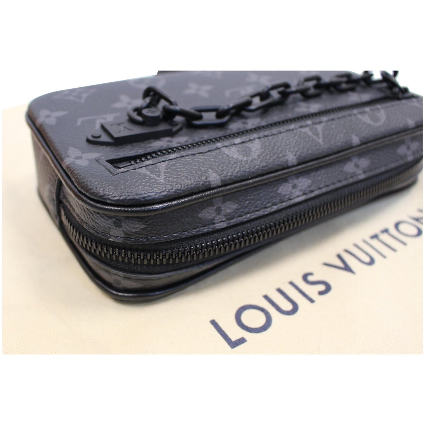 LOUIS VUITTON Pochette Volga Monogram Eclipse Clutch Bag Black - 15% OFF