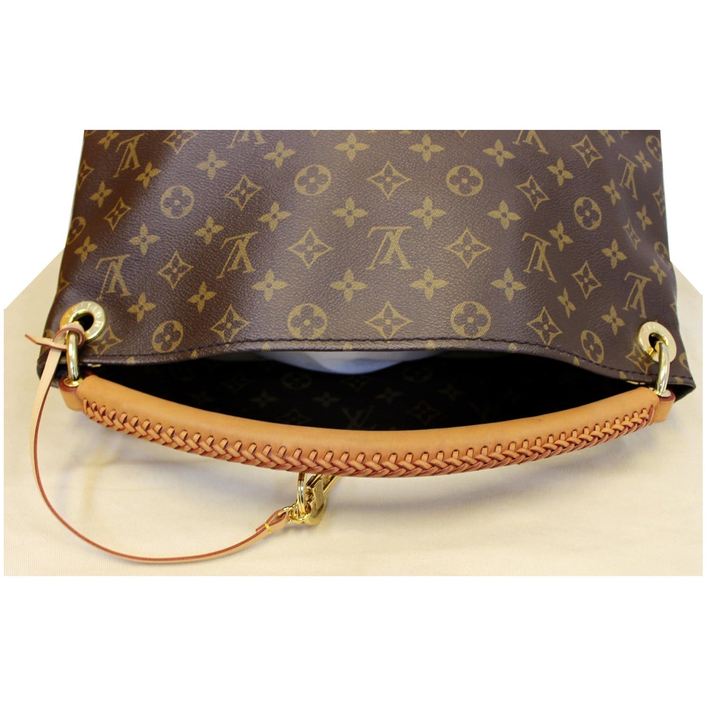 LOUIS VUITTON Artsy MM Monogram Canvas Shoulder Bag Brown