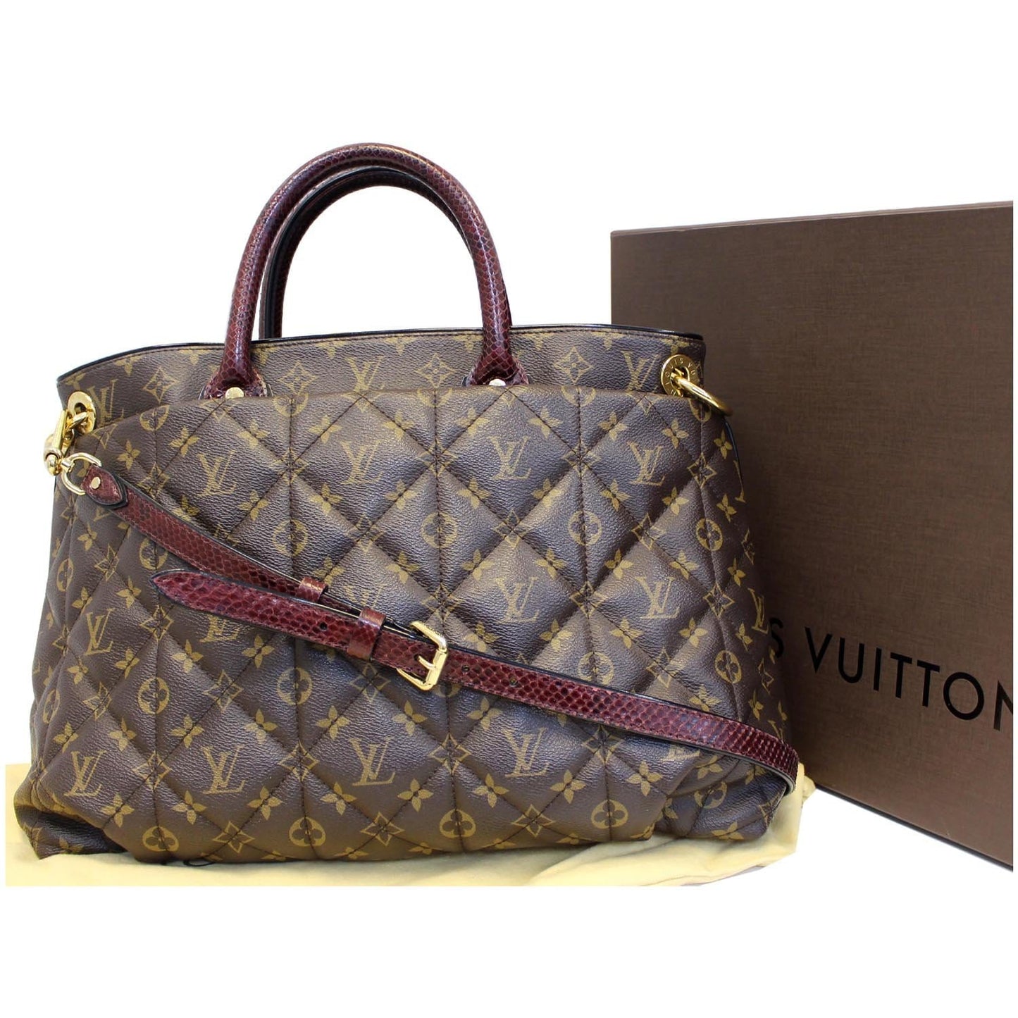 LOUIS VUITTON Etoile GM Exotique Monogram Tote Shoulder Bag Brown