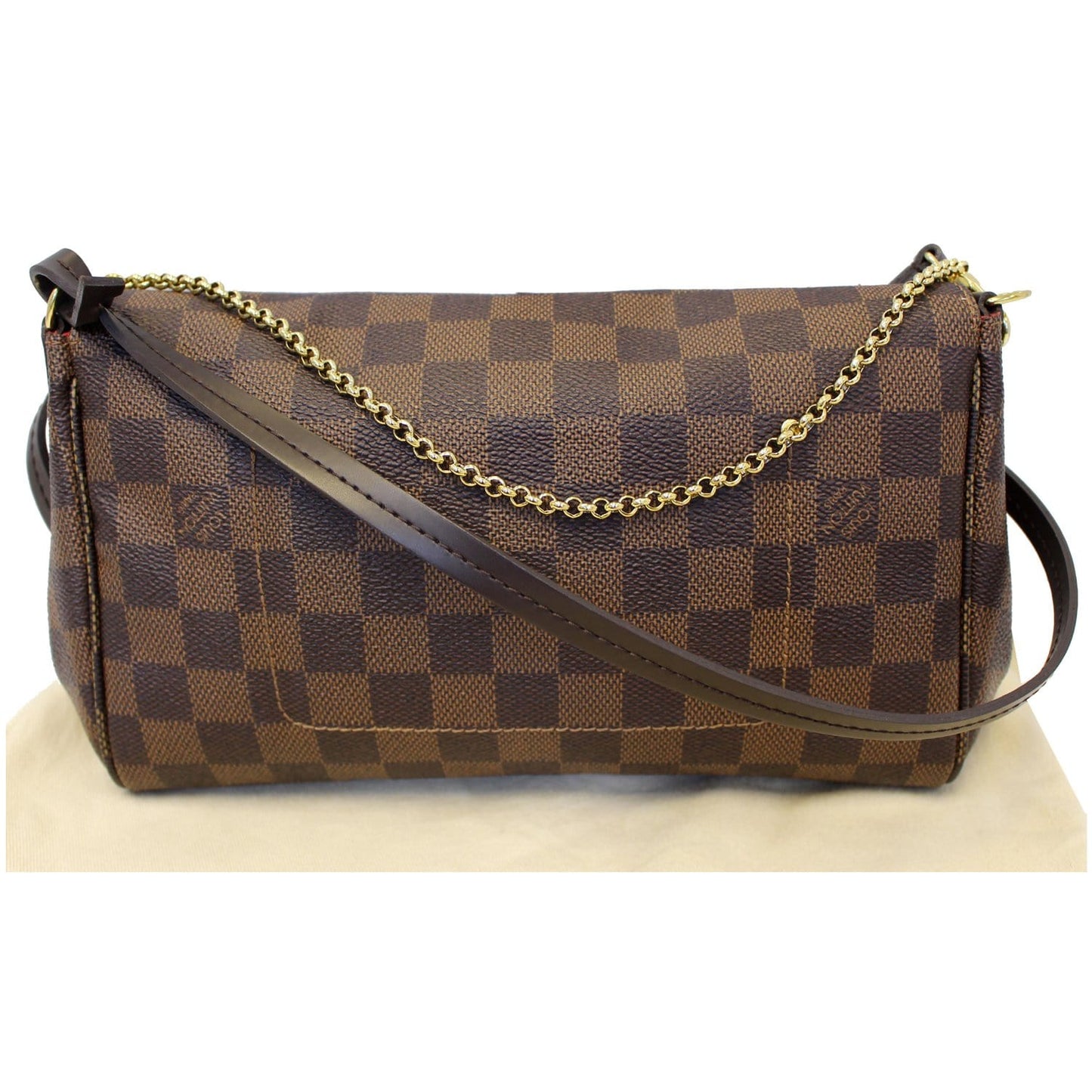 LOUIS VUITTON Favorite MM Damier Ebene Crossbody Bag Brown