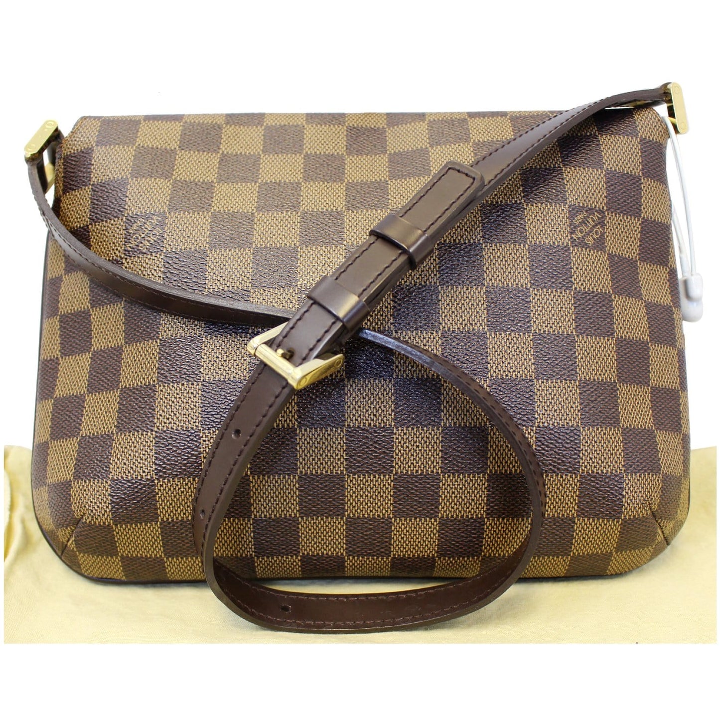 LOUIS VUITTON Musette Tango Damier Ebene Short Strap Shoulder Bag