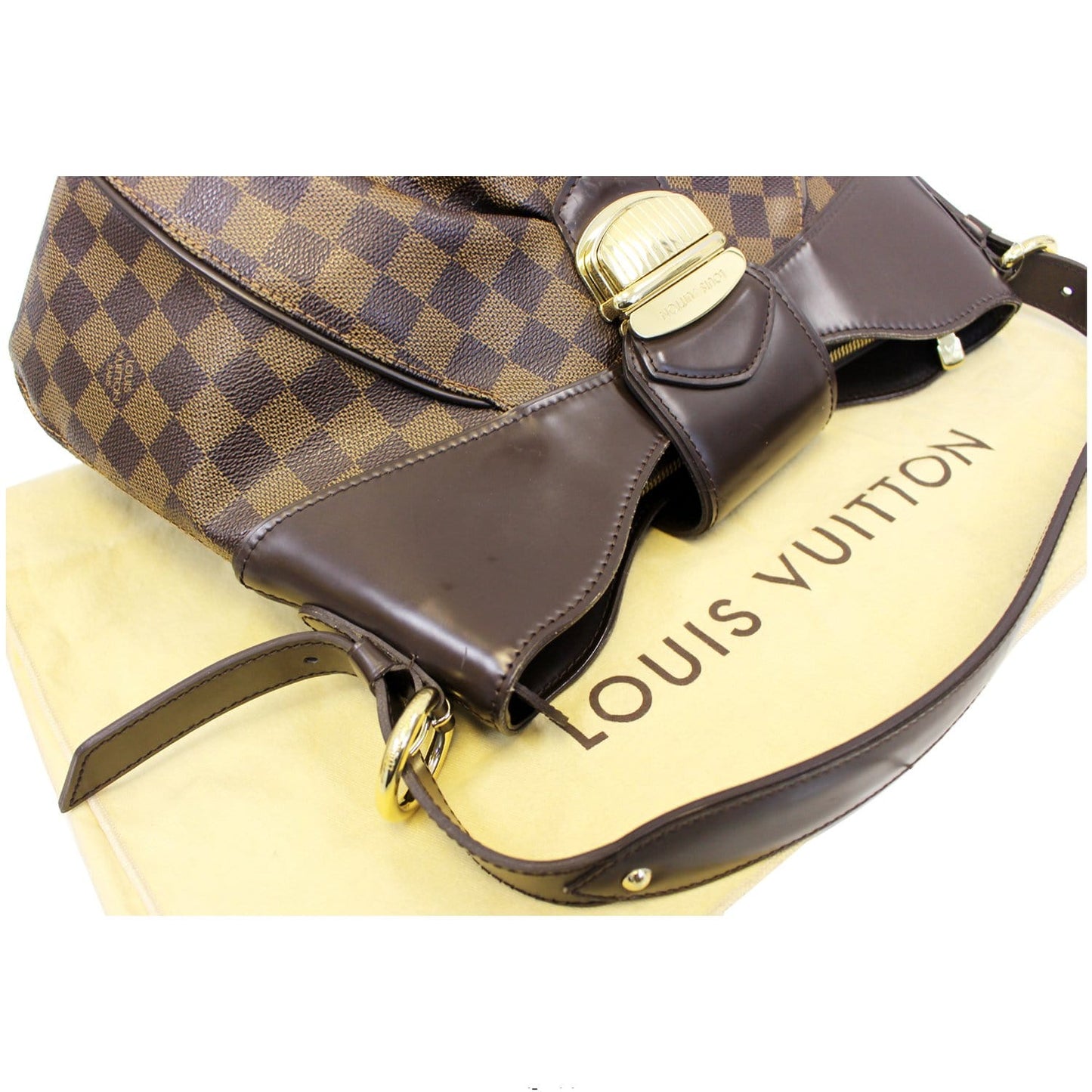 LOUIS VUITTON Damier Ebene Sistina MM Shoulder Bag