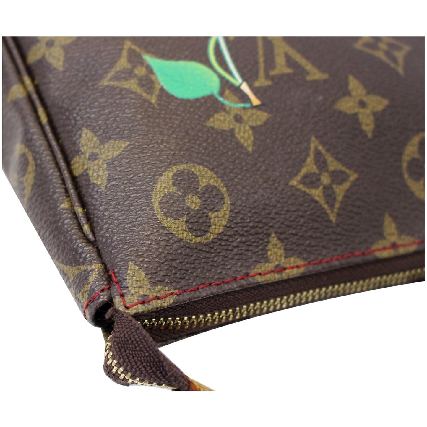 LOUIS VUITTON Pochette Accessoires Monogram Cerises Pouch Bag Brown