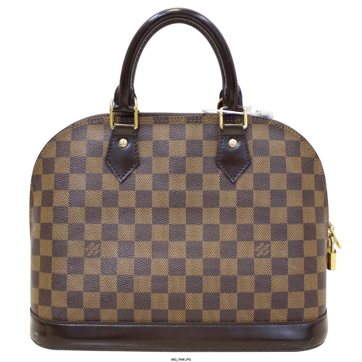 LOUIS VUITTON Alma Damier Ebene Handbag Brown