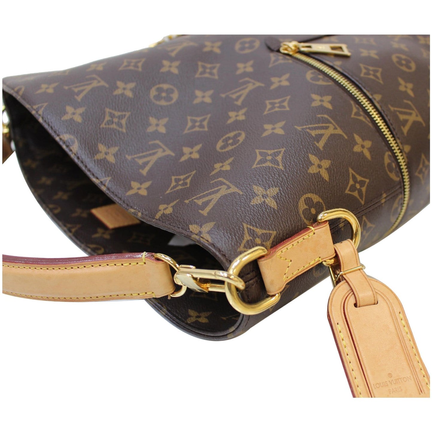 LOUIS VUITTON Melie Monogram Canvas Hobo Shoulder Bag Brown