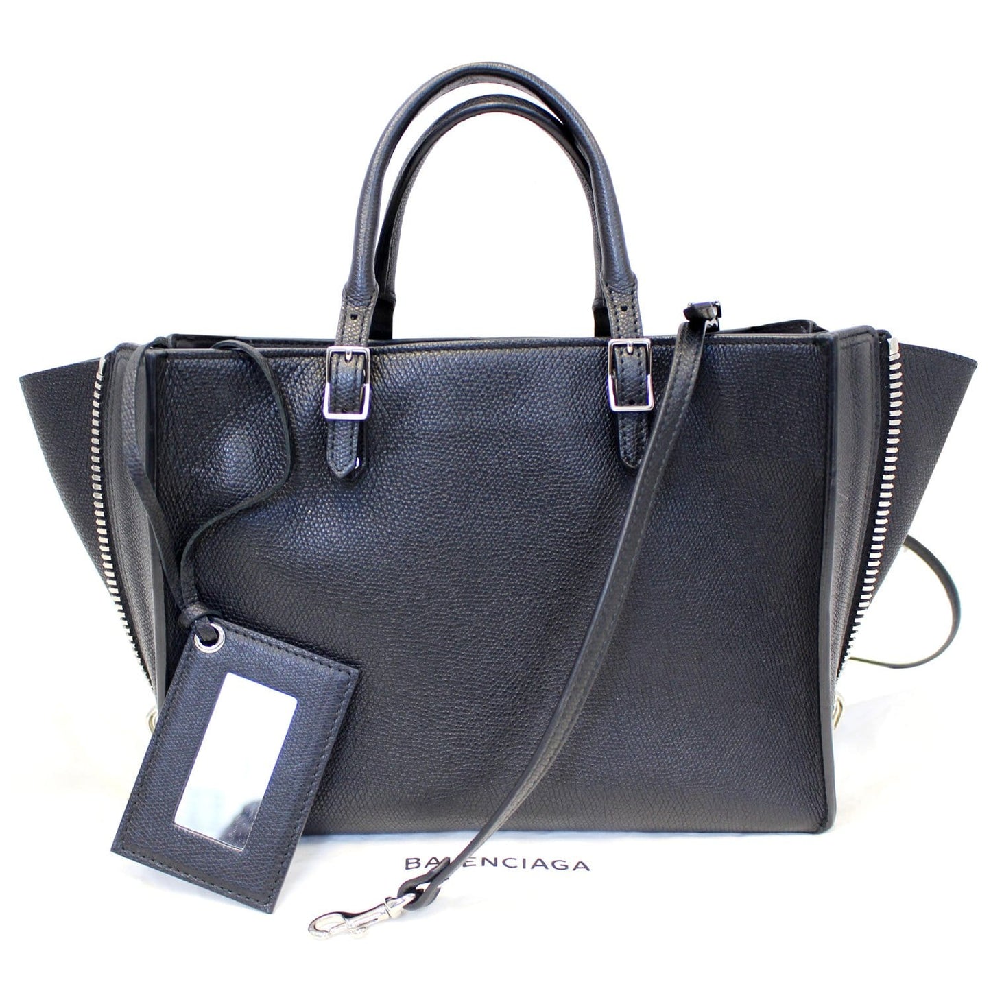 BALENCIAGA Papier A6 Calfskin Zip Around Shoulder Bag Black - 20% OFF