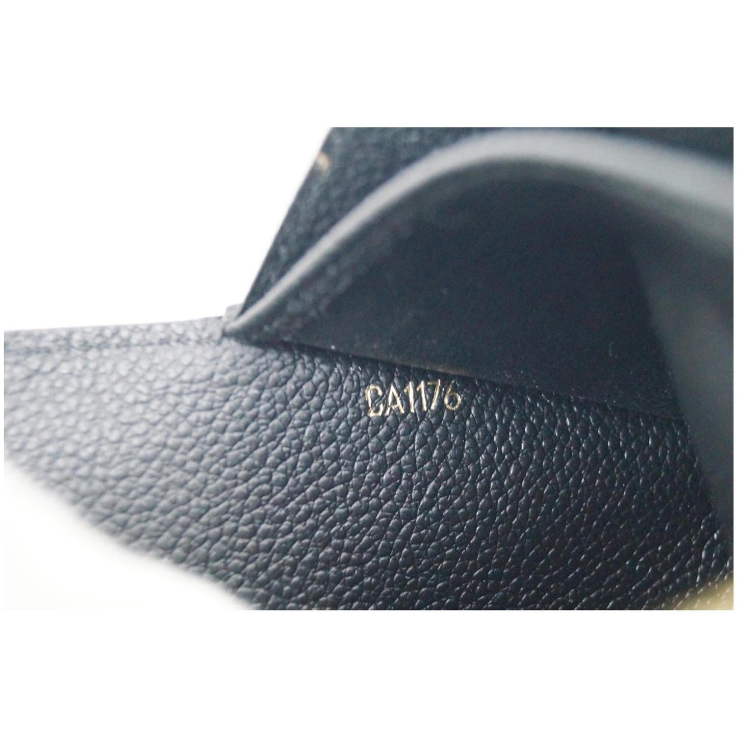 LOUIS VUITTON Sarah Empreinte Leather Wallet Black