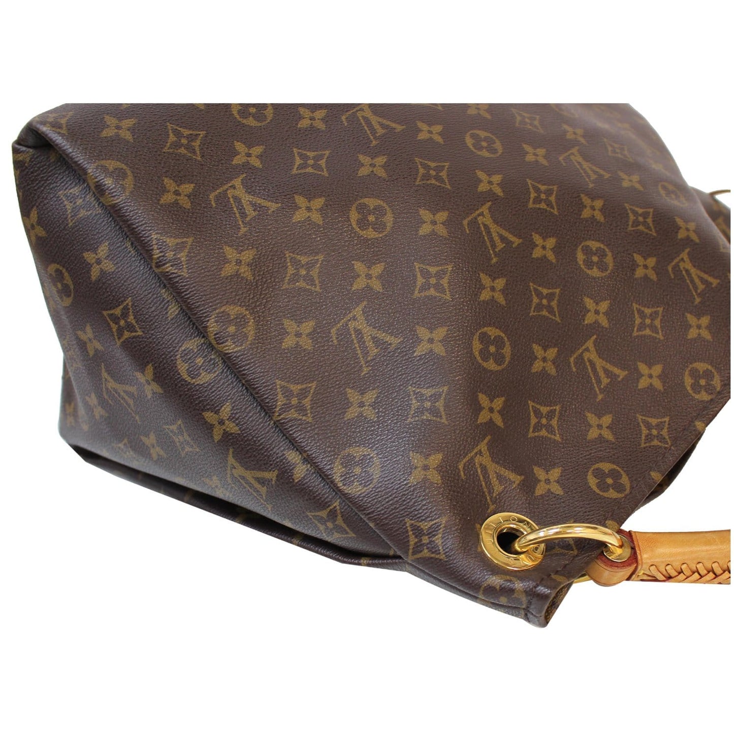 LOUIS VUITTON Artsy MM Monogram Canvas Shoulder Bag Brown
