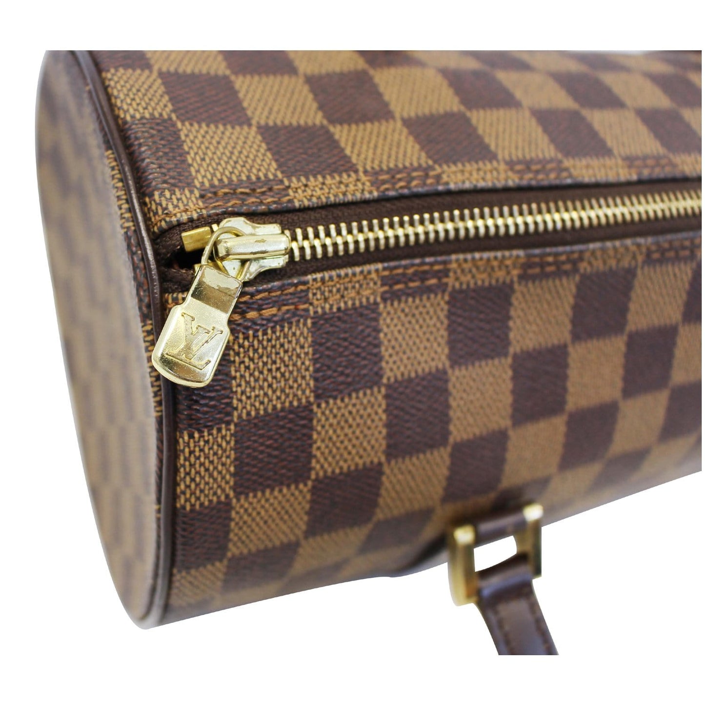 LOUIS VUITTON Papillon 30 Damier Ebene Shoulder Handbag Brown