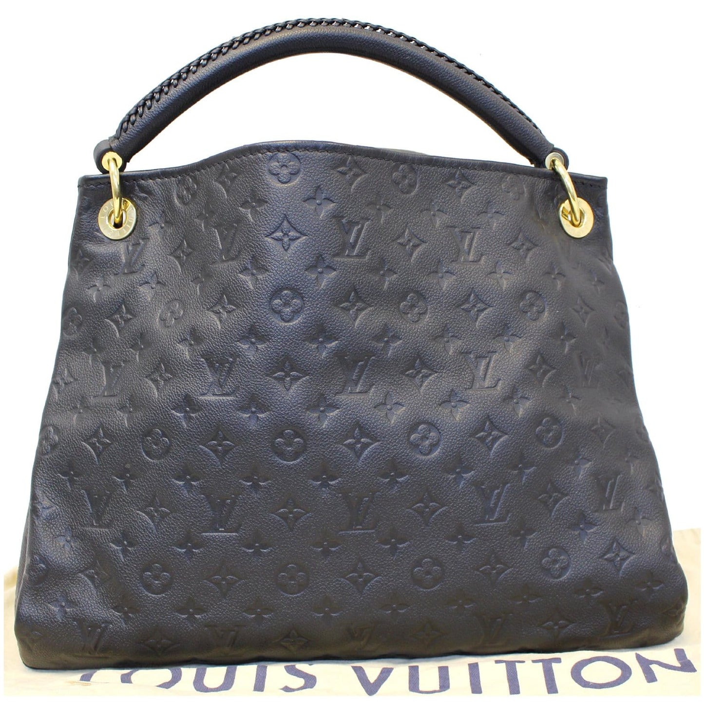 LOUIS VUITTON Artsy MM Empreinte Leather Shoulder Bag Black