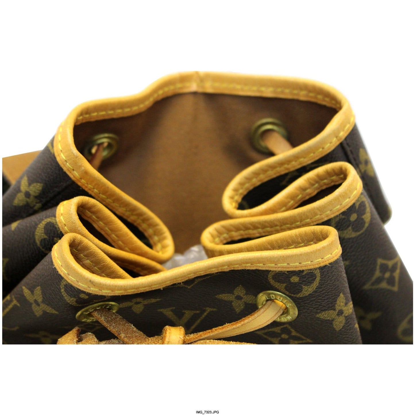 LOUIS VUITTON Montsouris GM Monogram Canvas Backpack Bag Brown