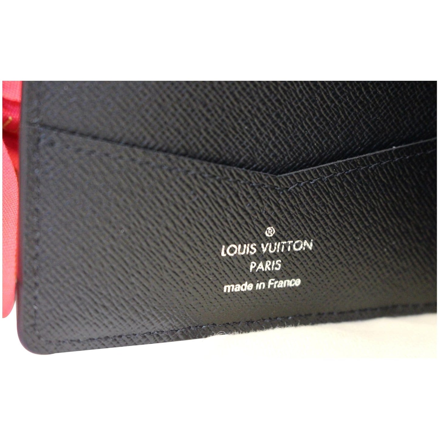 LOUIS VUITTON Slender Epi Leather Wallet Black