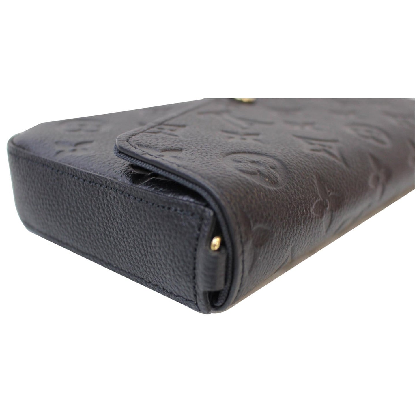 LOUIS VUITTON Pochette Felicie Empreinte Leather Crossbody Bag Black