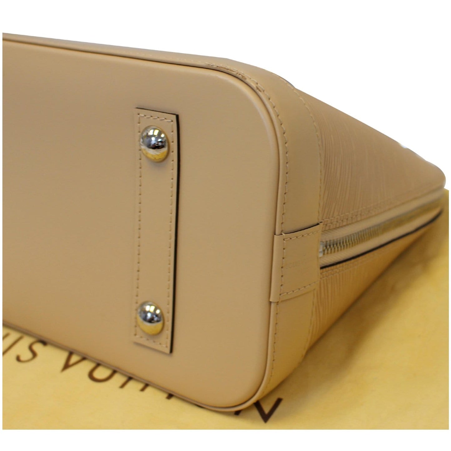 Louis Vuitton Alma Epi Leather Satchel Bag Beige - 25% OFF