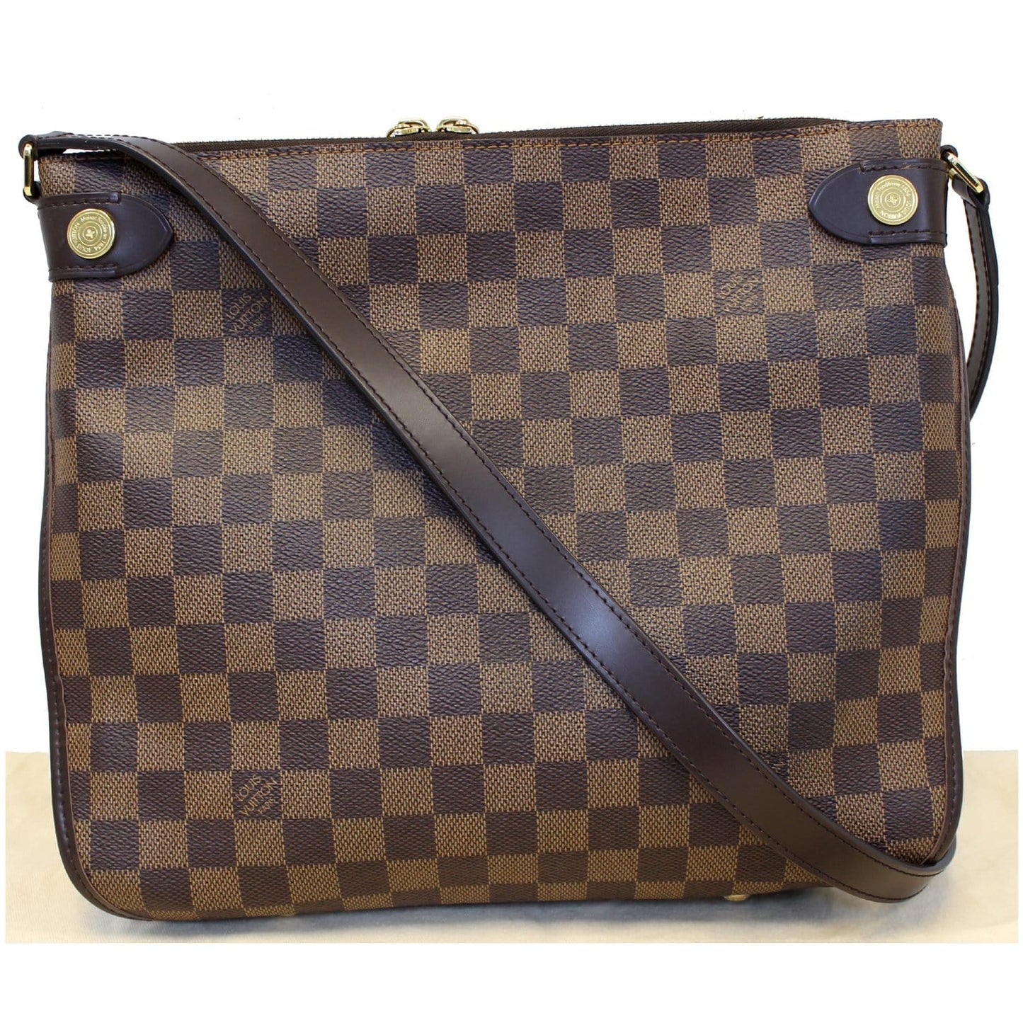 LOUIS VUITTON Duomo Damier Ebene Crossbody Bag Brown