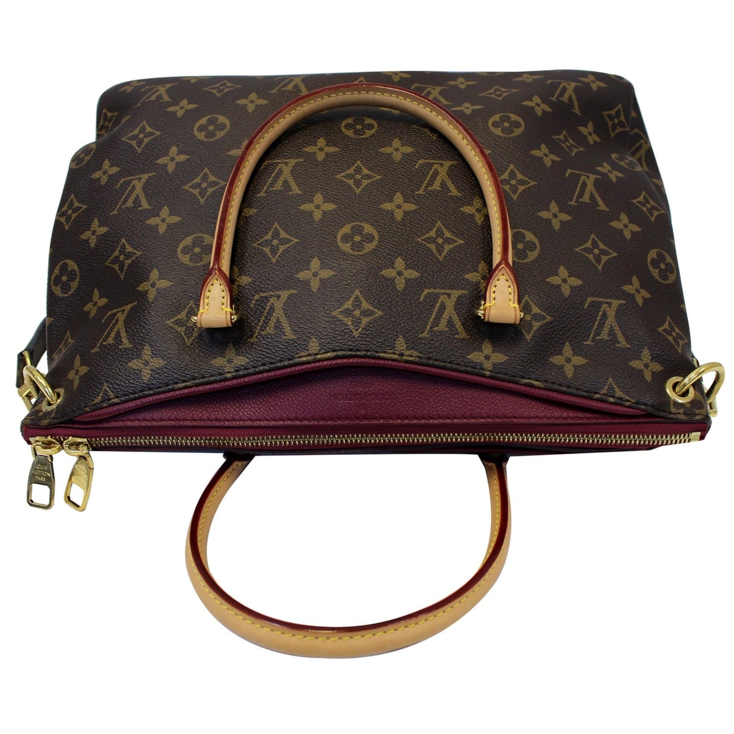 LOUIS VUITTON Pallas Monogram Canvas 2Way Shoulder Bag Brown