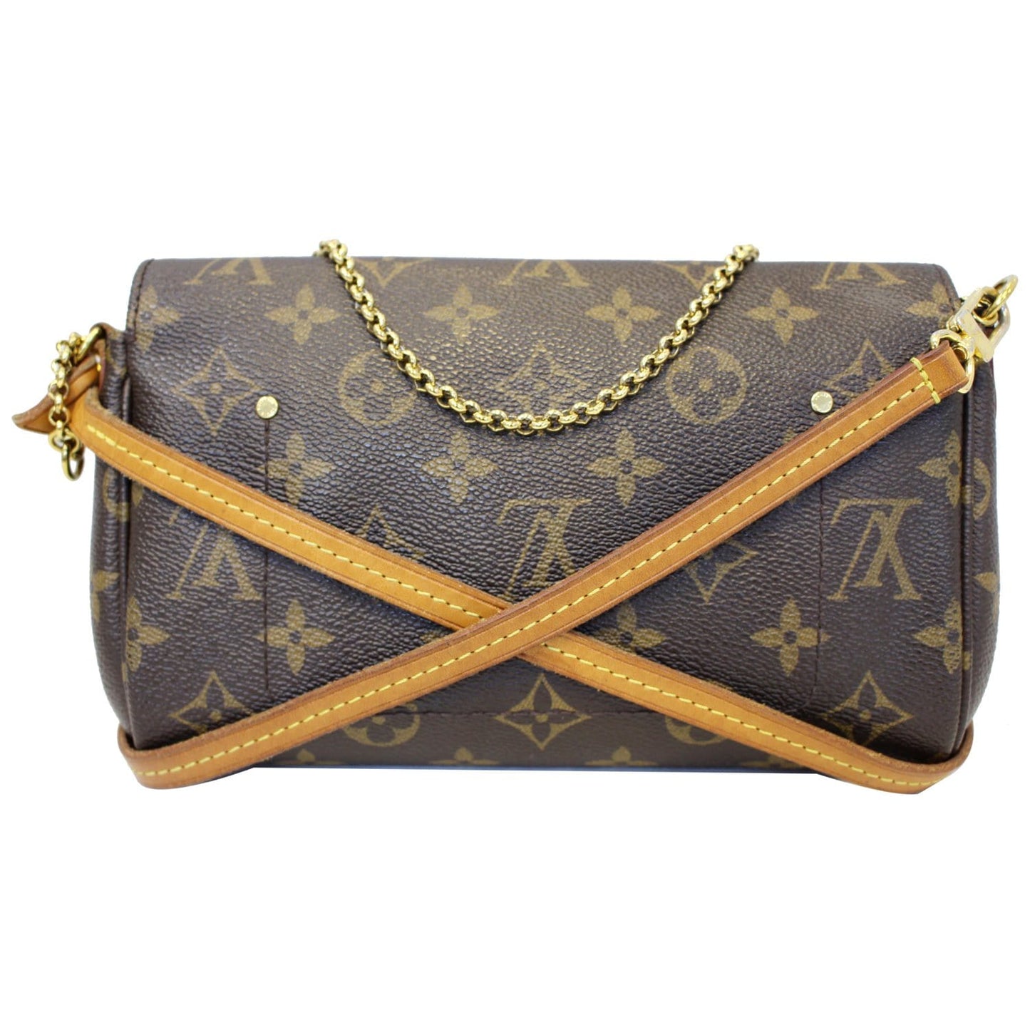 LOUIS VUITTON Favorite PM Monogram Canvas Crossbody Bag Brown