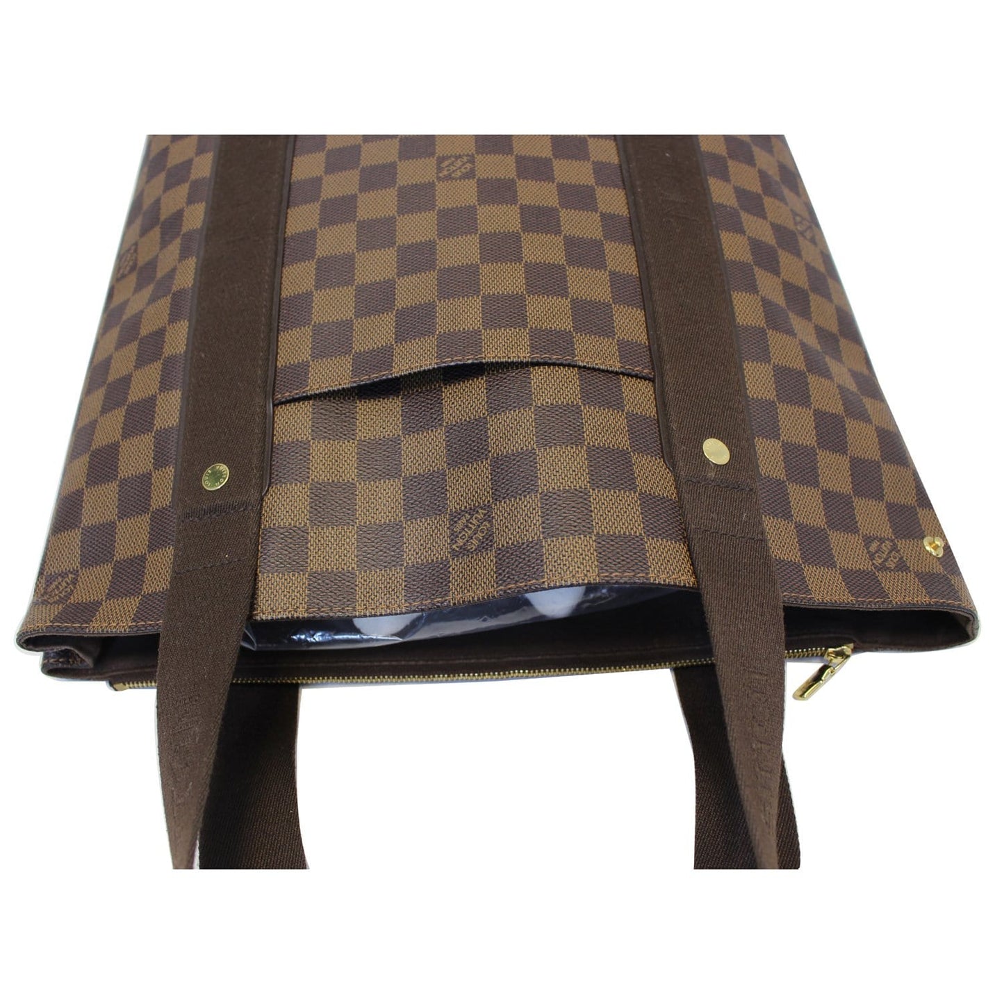 LOUIS VUITTON Cabas Beaubourg Damier Ebene Shoulder Bag Brown