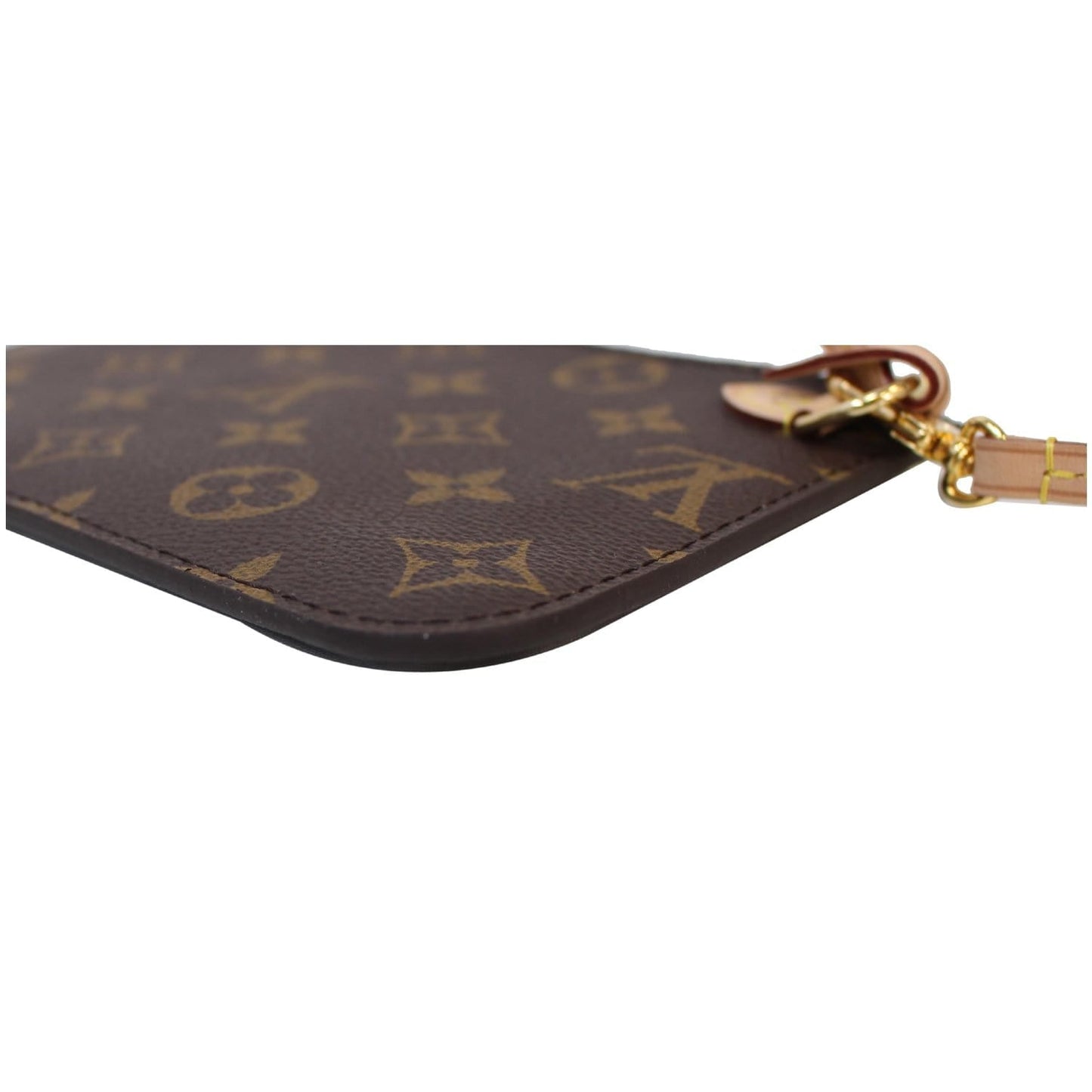 LOUIS VUITTON Pochette Wristlet Pouch Monogram Neverfull PM Brown