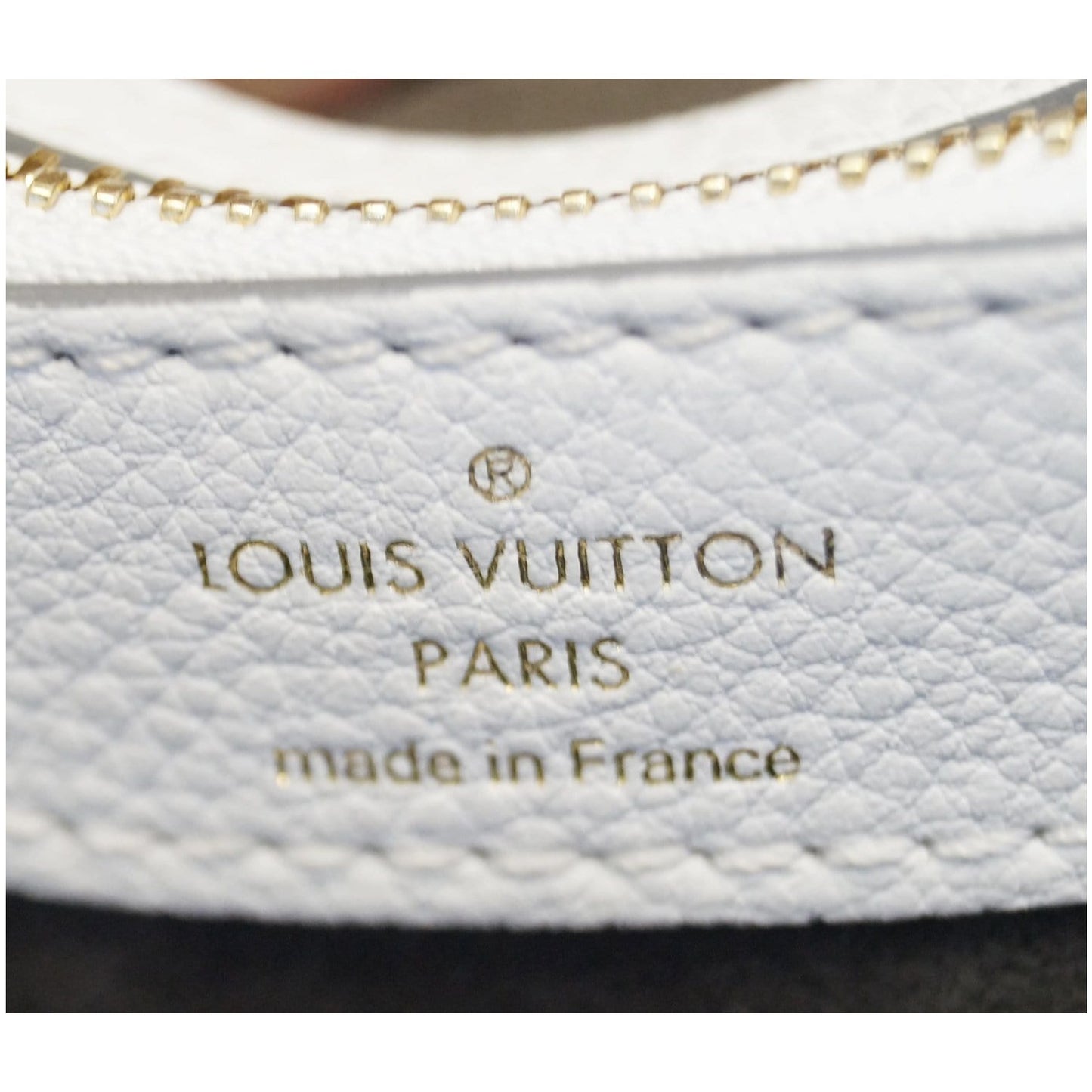 LOUIS VUITTON Mahina L Monogram Leather Shoulder Bag White