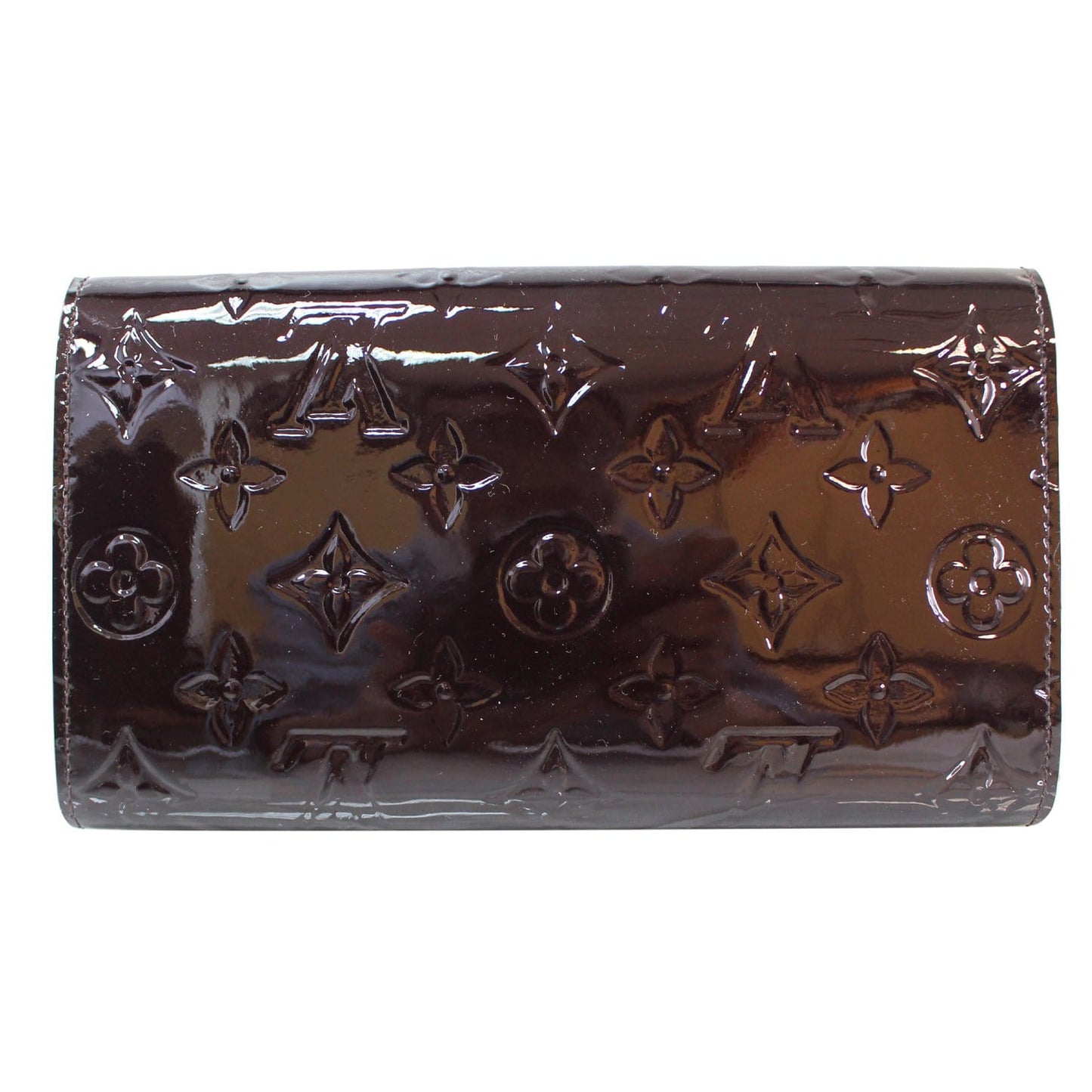 LOUIS VUITTON Mira Monogram Vernis Shoulder Chain Wallet Amarante