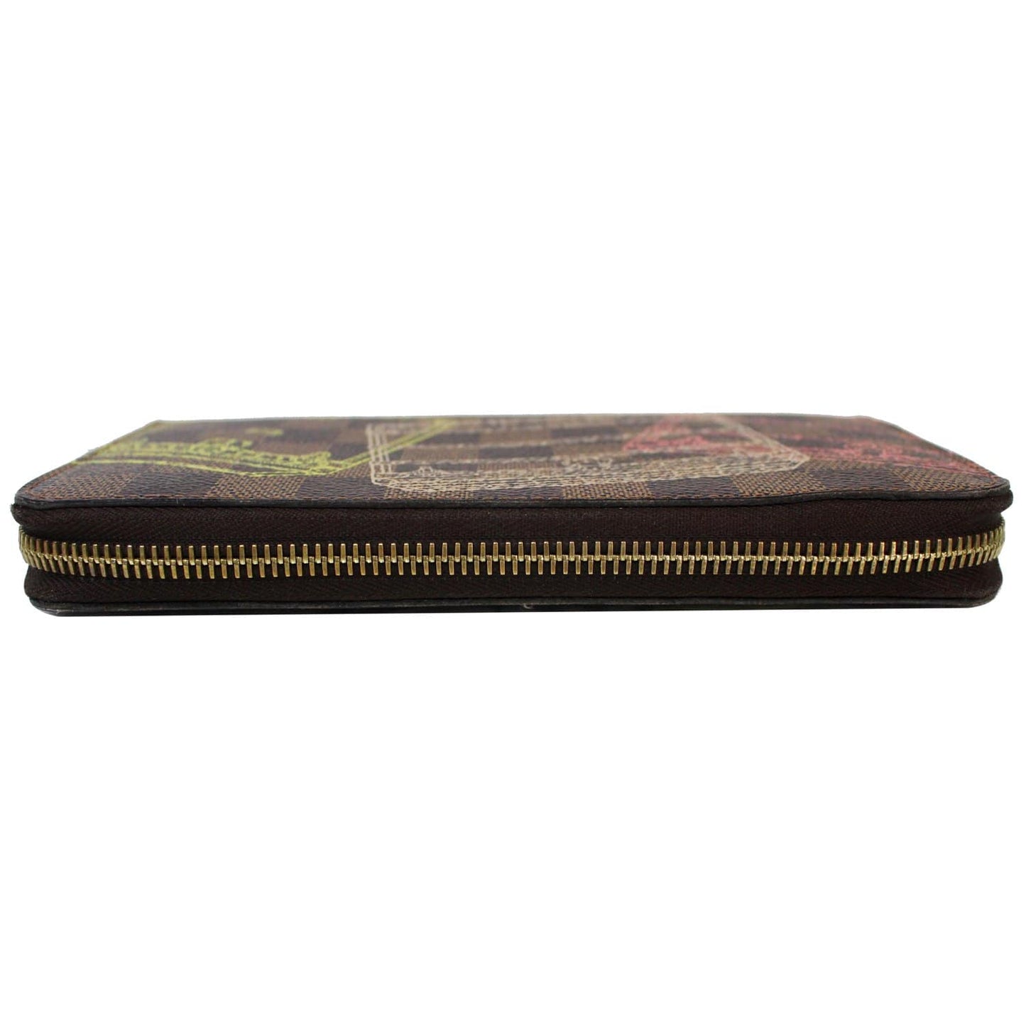 LOUIS VUITTON Trunks Damier Ebene Zippy Wallet Brown