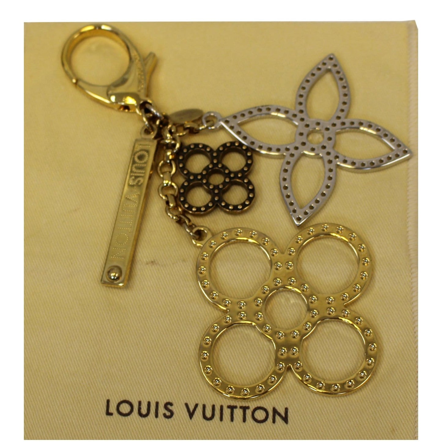 LOUIS VUITTON Bijoux Sac Tapage Key Chain Bag Charm Gold