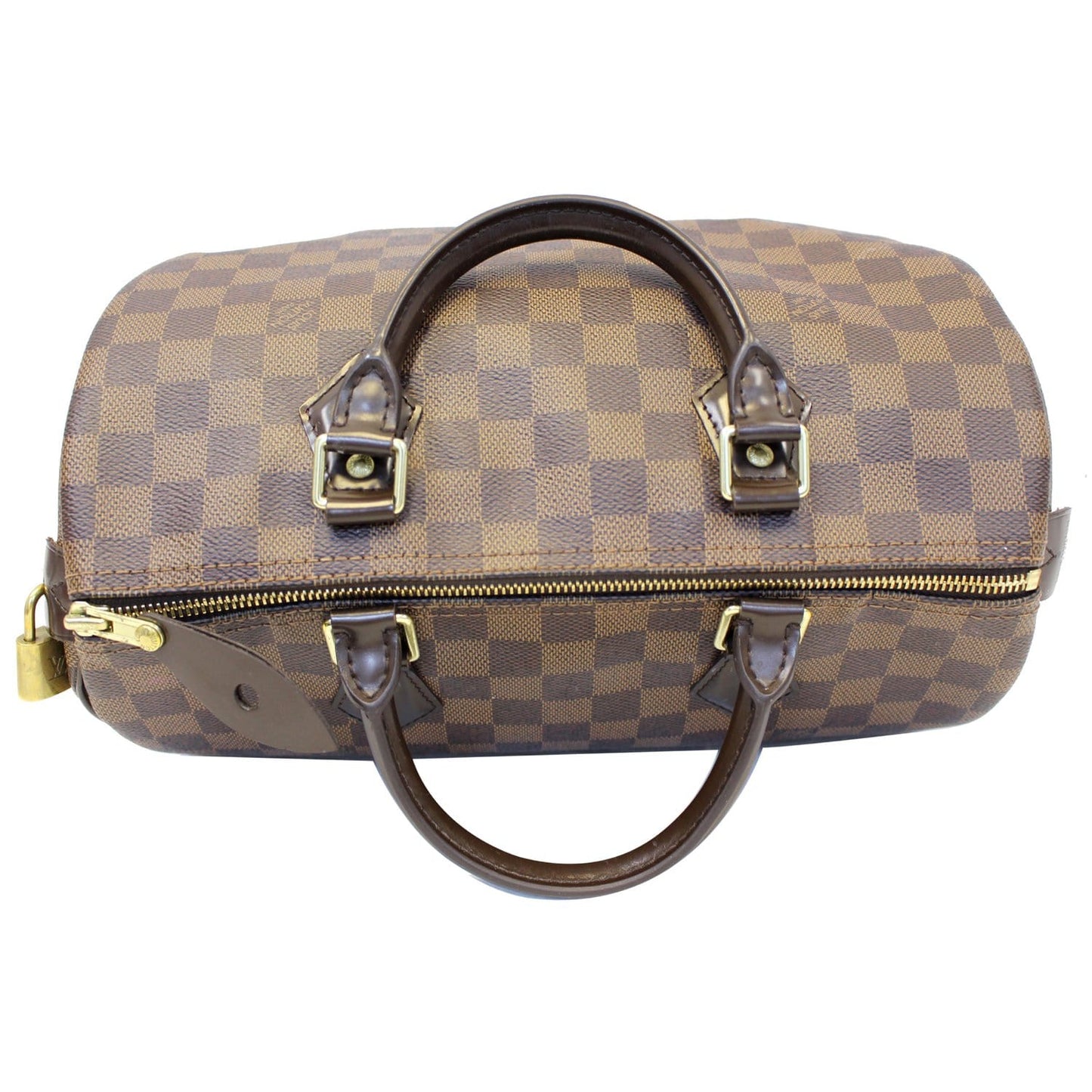 LOUIS VUITTON Speedy 30 Damier Ebene Satchel Bag Brown