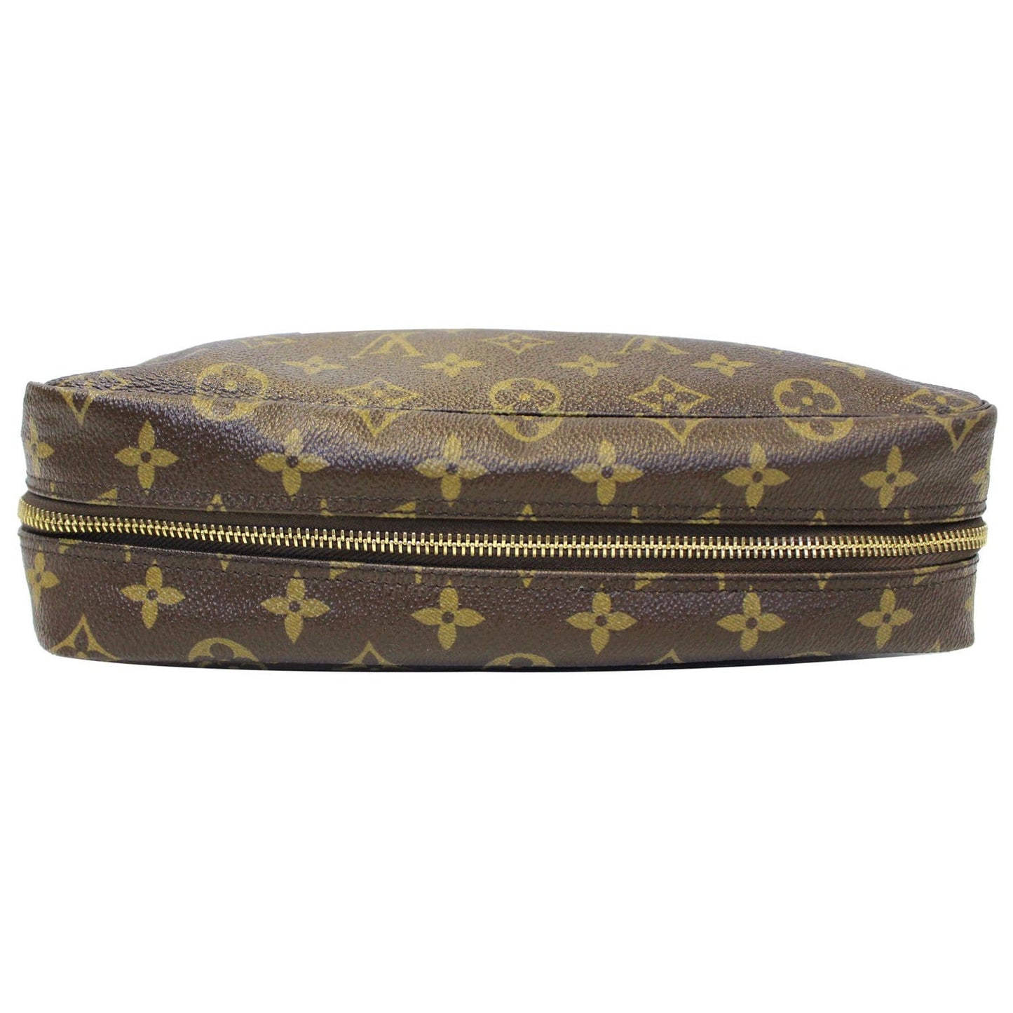 LOUIS VUITTON Trousse Toilette 28 Monogram Canvas Cosmetic Pouch Brown