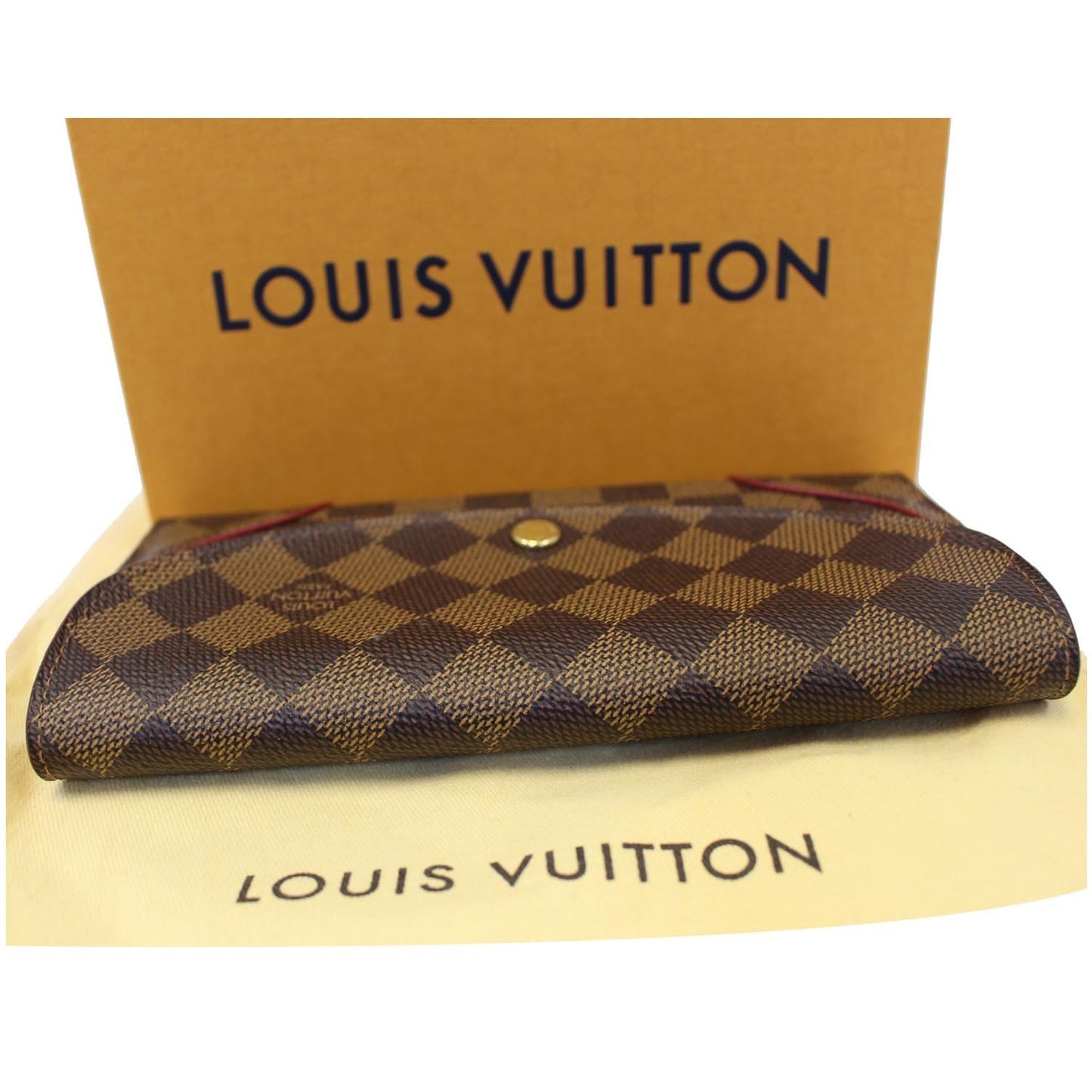 LOUIS VUITTON Caissa Damier Ebene Wallet Brown