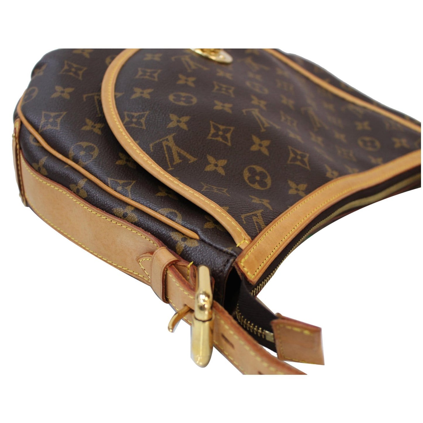 LOUIS VUITTON Tulum GM Monogram Canvas Shoulder Bag Brown