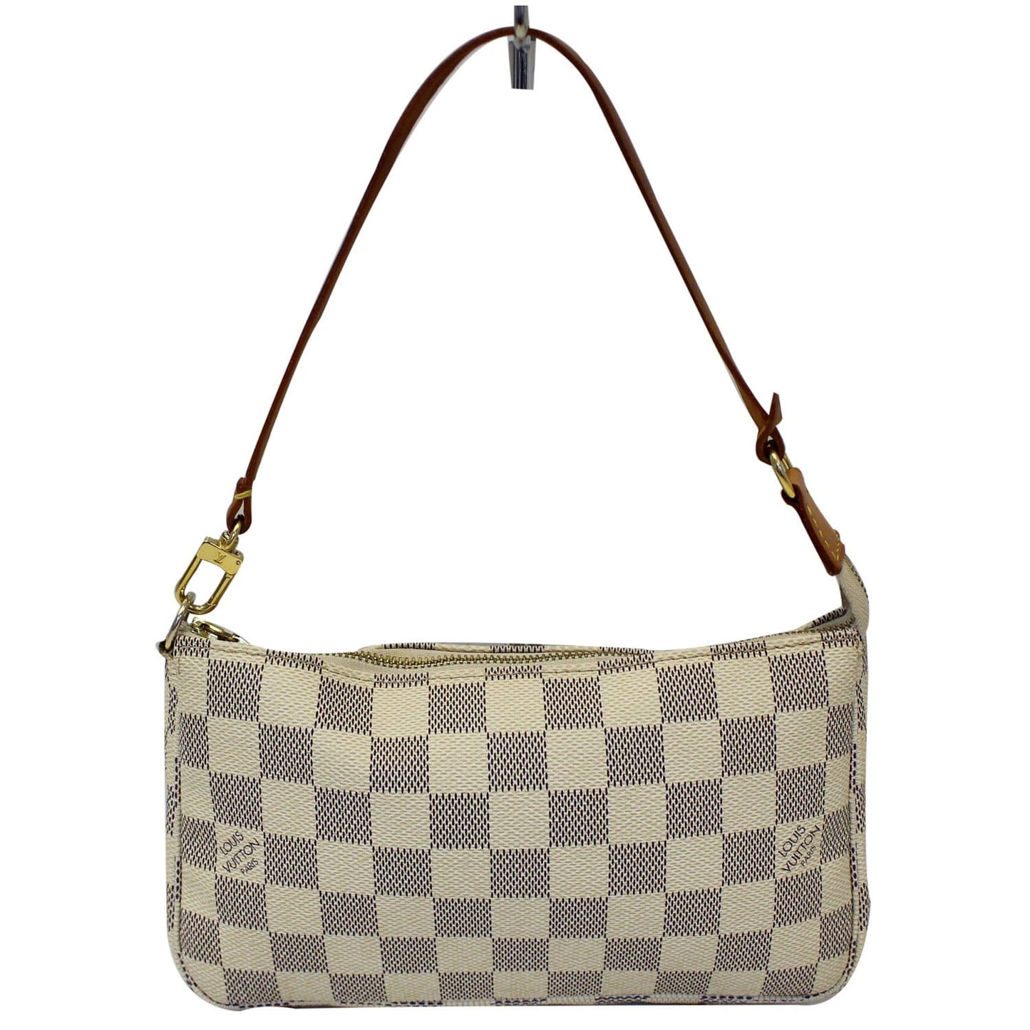 LOUIS VUITTON Pochette Accessoires Damier Azur Pouch White