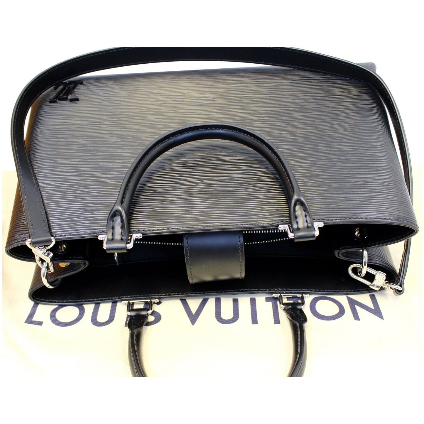 LOUIS VUITTON Kleber PM Epi Leather Shoulder Bag Black