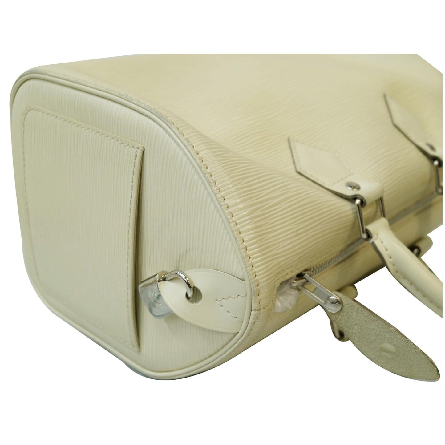 LOUIS VUITTON Speedy 30 Epi Leather Satchel Bag Ivory