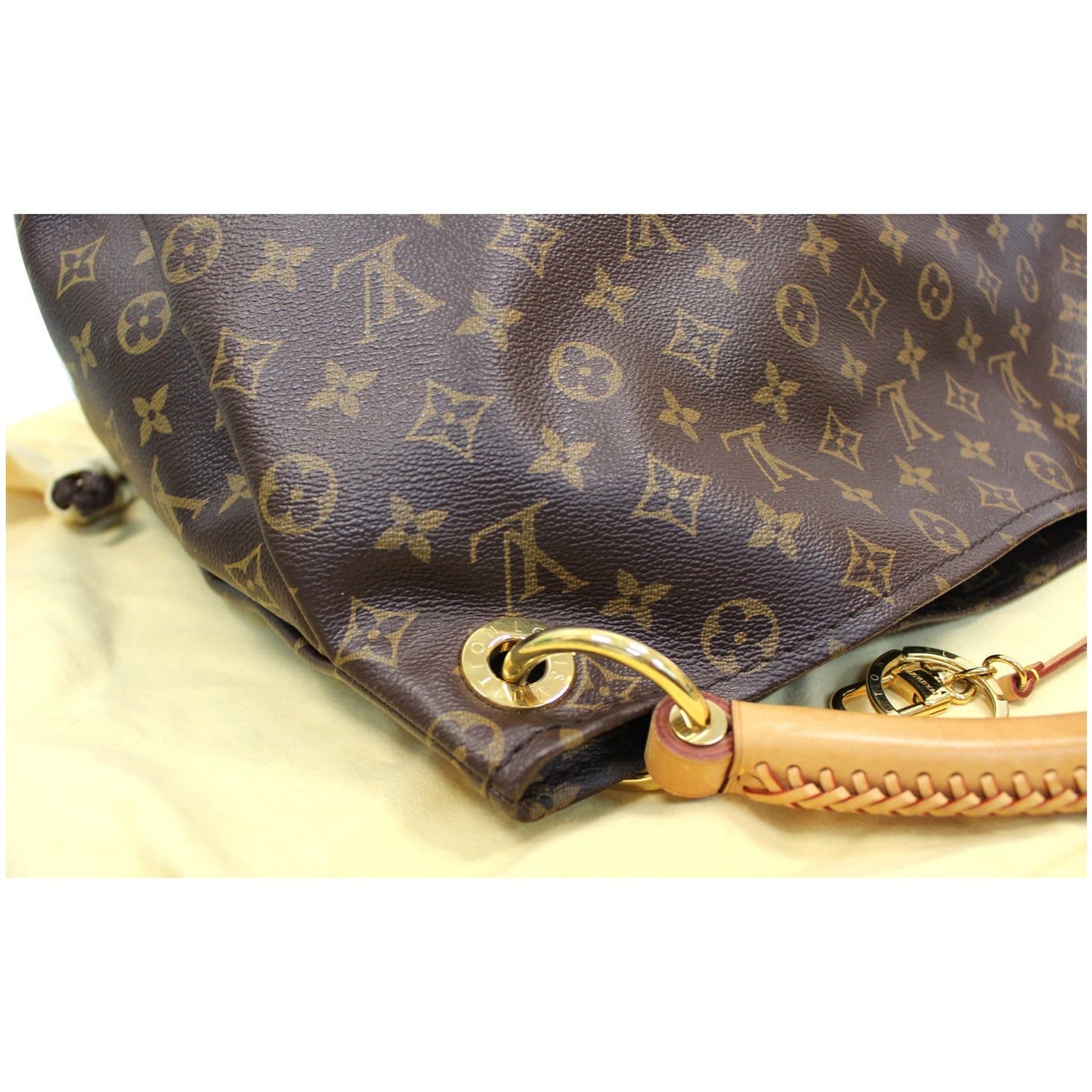 LOUIS VUITTON Artsy MM Monogram Canvas Shoulder Bag Brown
