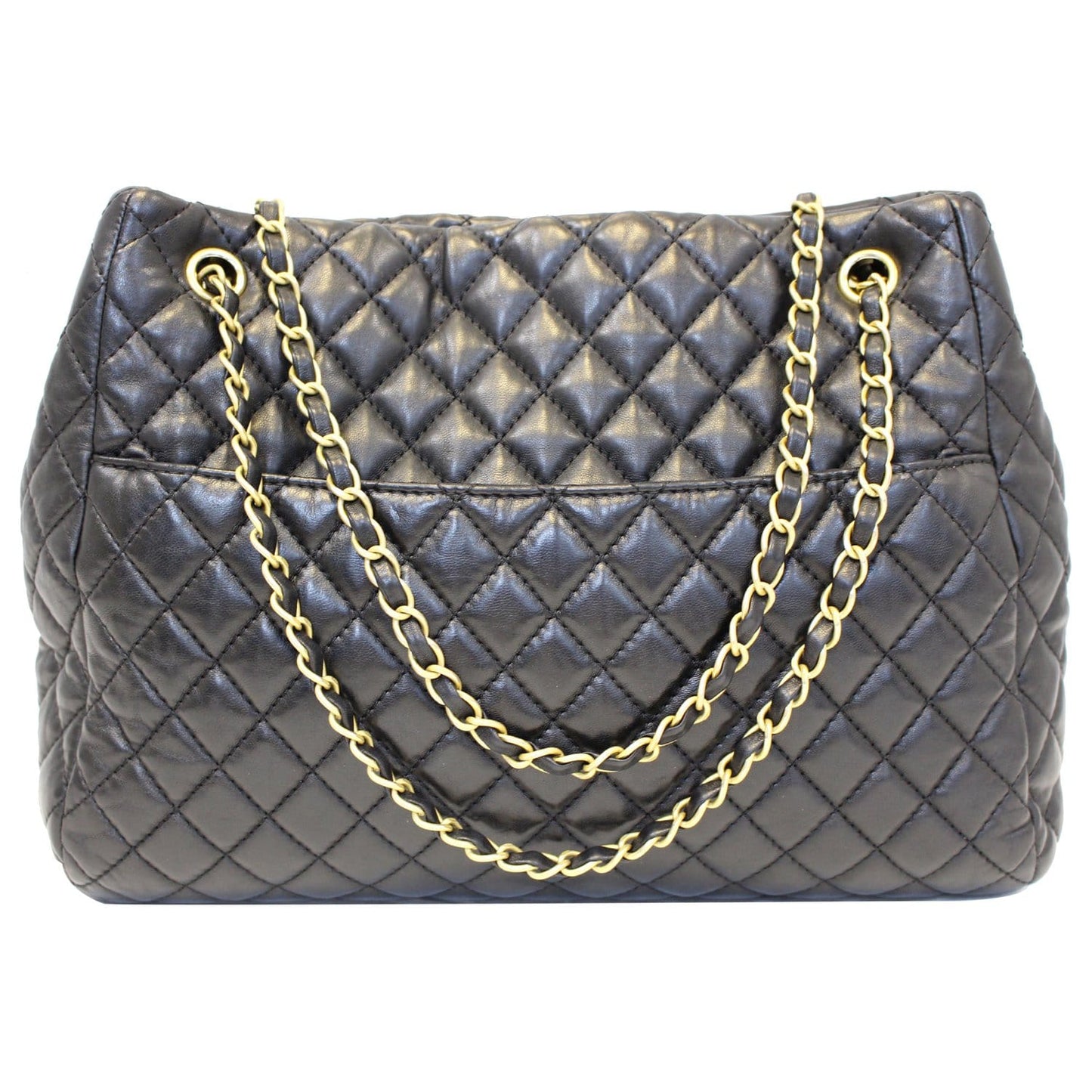 CHANEL Large Shopping Flap Shoulder Bag Black