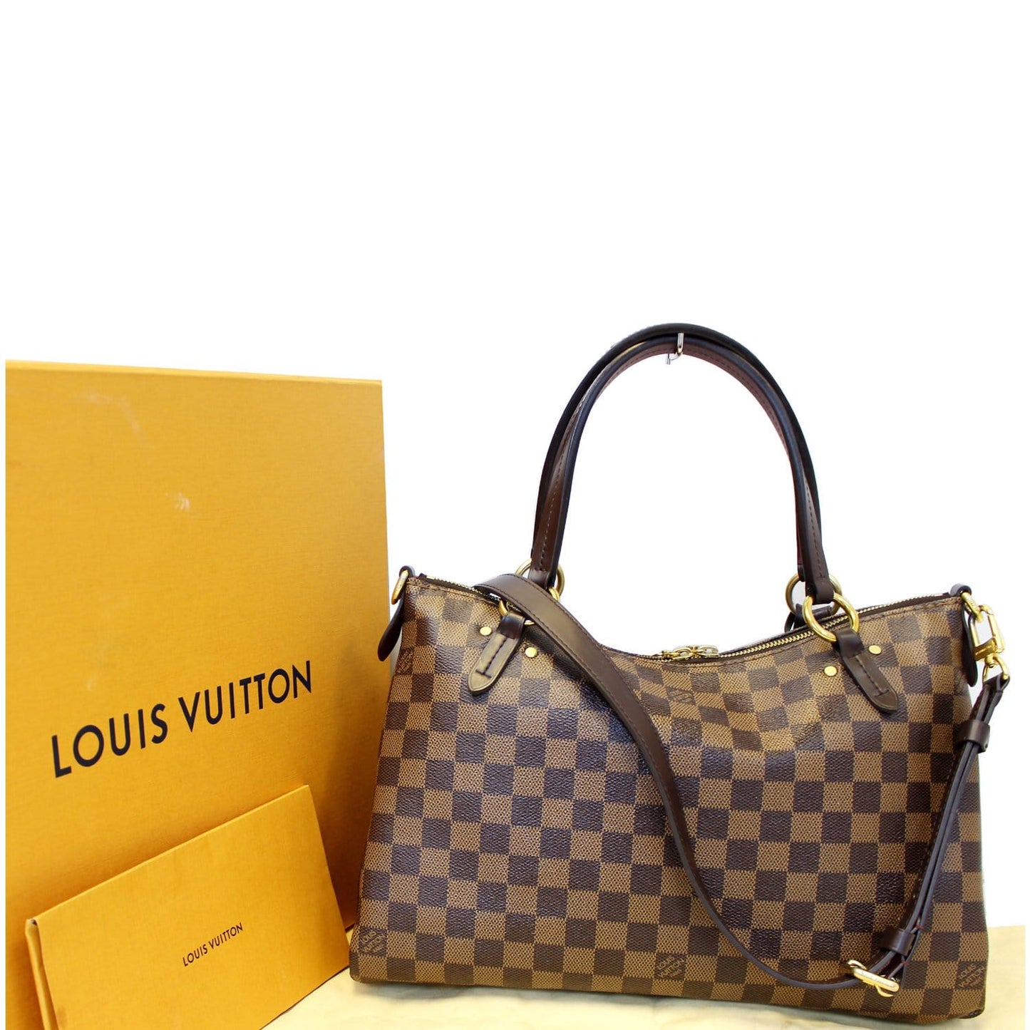 LOUIS VUITTON Lymington Damier Ebene Shoulder Handbag Brown
