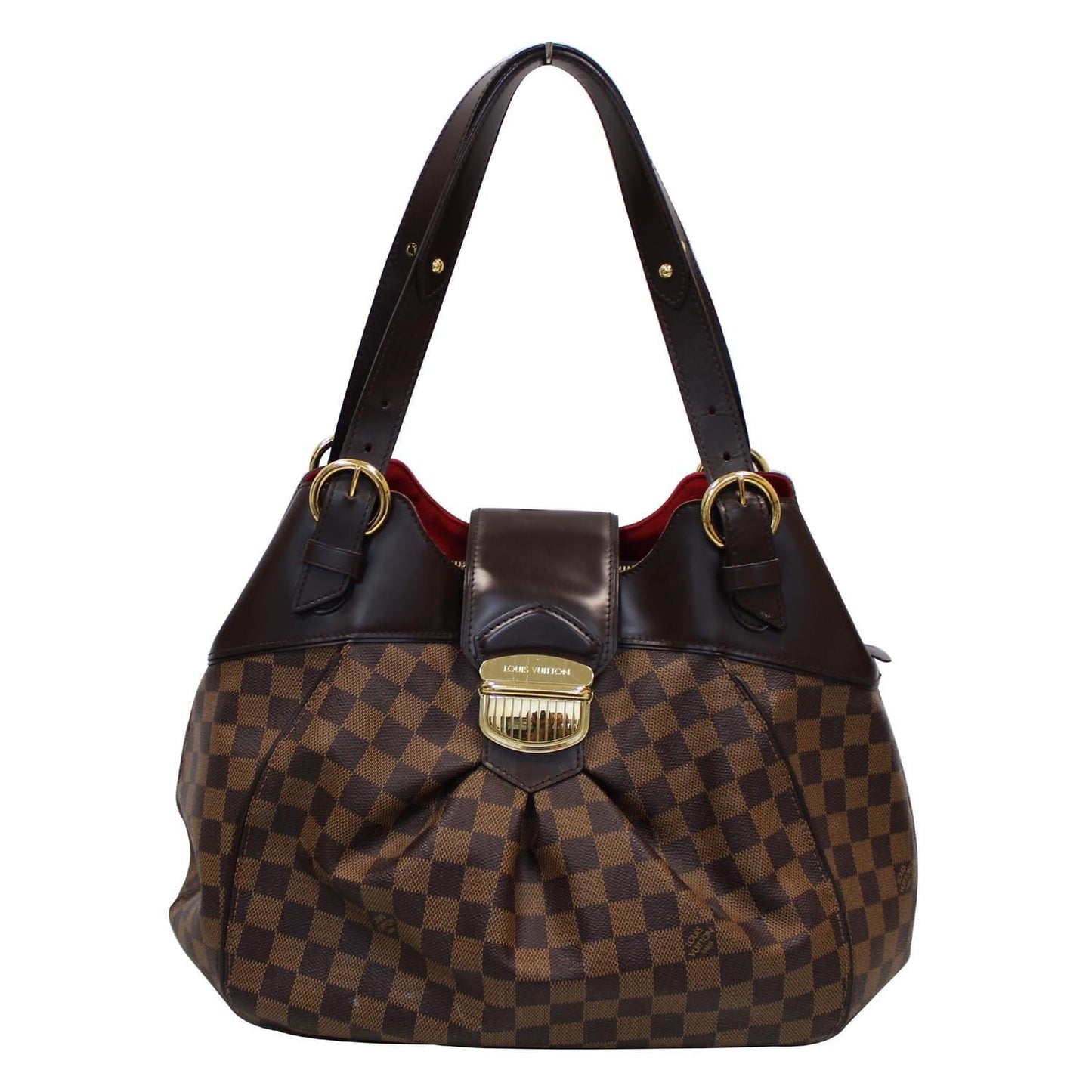 LOUIS VUITTON Sistina GM Damier Ebene Shoulder Bag Brown
